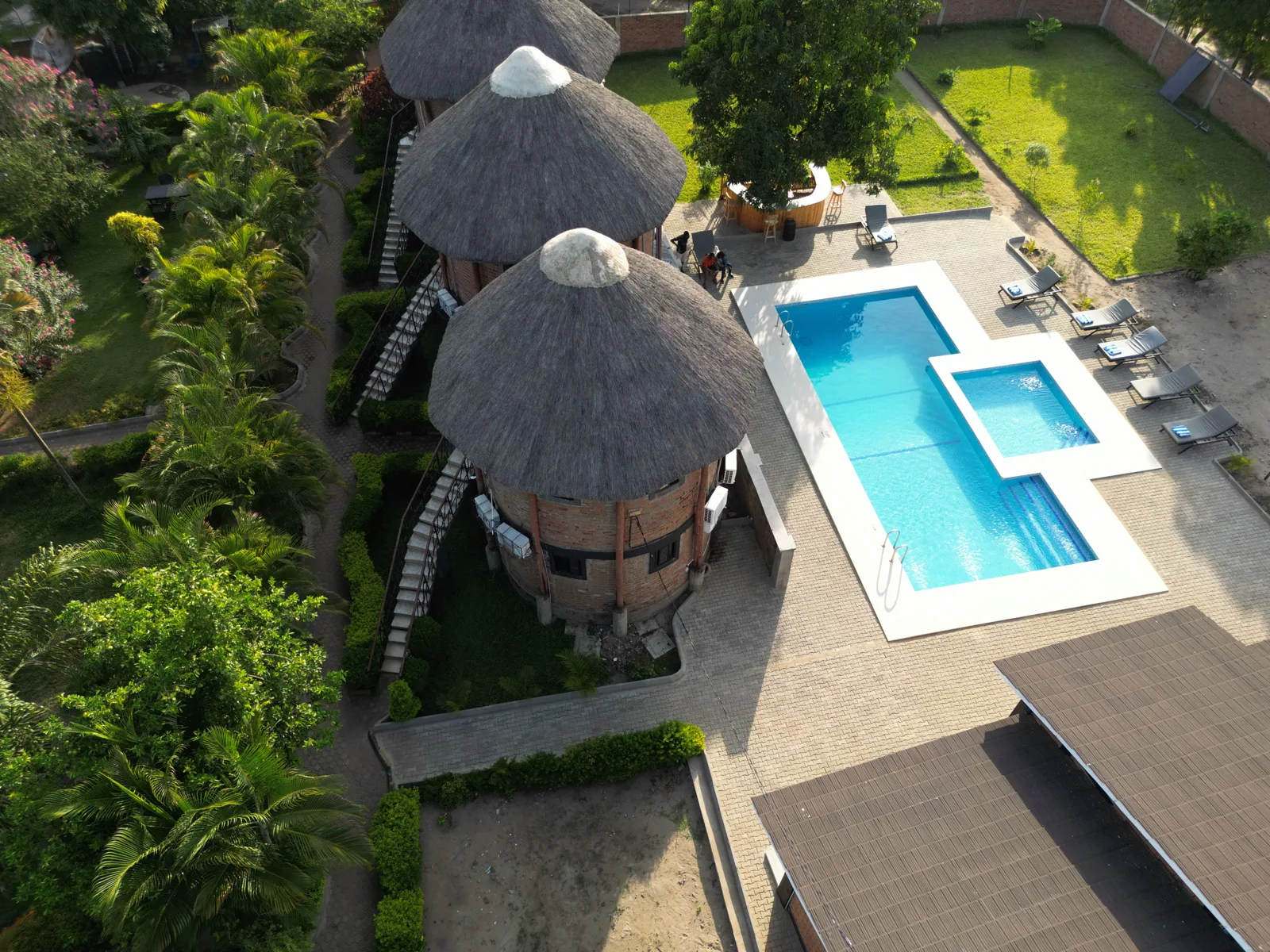 La Vista Garden Hotel pool and garden rooms seen from above